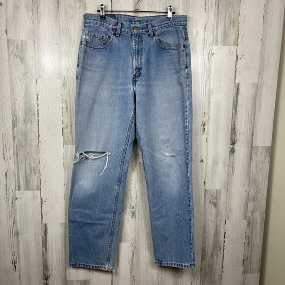 Levi's 550 denim jeans BUNDLE LOT 2 pairs 34 x 32 distressed grunge workwear - Picture 1 of 13